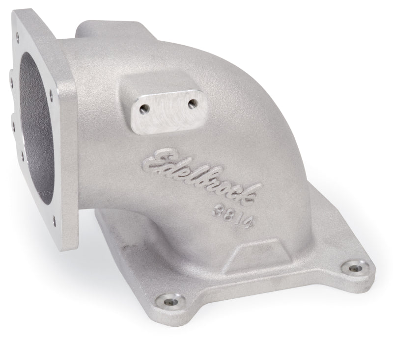 
                      
                        Edelbrock EFI Intake Elbow Universal 100 Deg 95mm T B to 4500 Dominator Flange Tall Profile
                      
                    