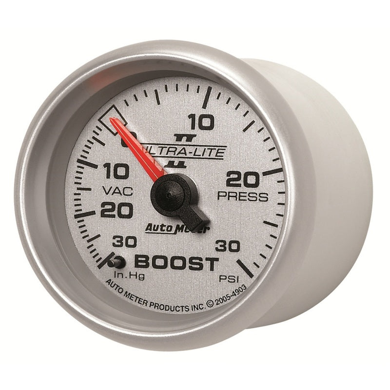 
                      
                        Autometer Ultra-Lite II 52mm 30 PSI Mechanical Boost Gauge
                      
                    