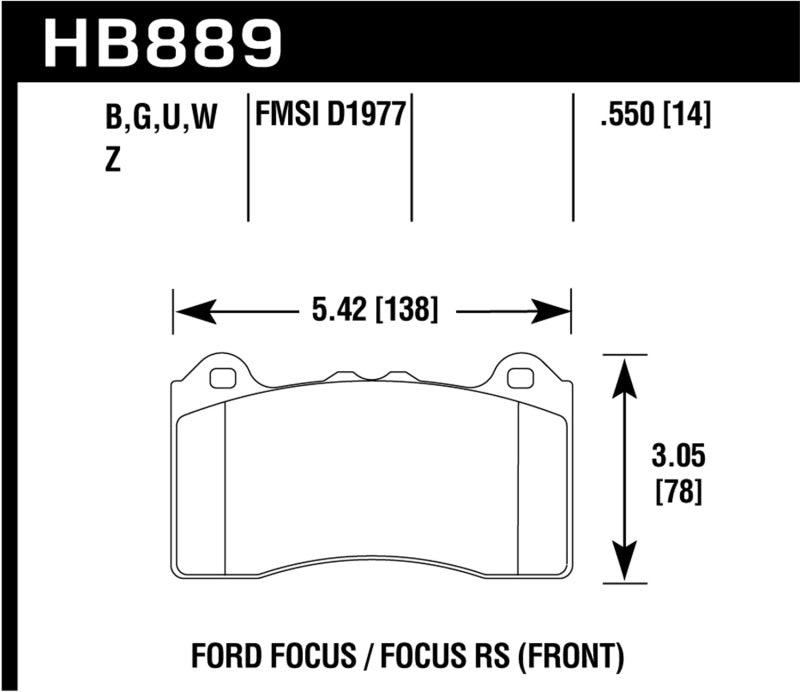 
                      
                        Hawk 2017 Ford Focus DTC-60 Race Front Brake Pads
                      
                    