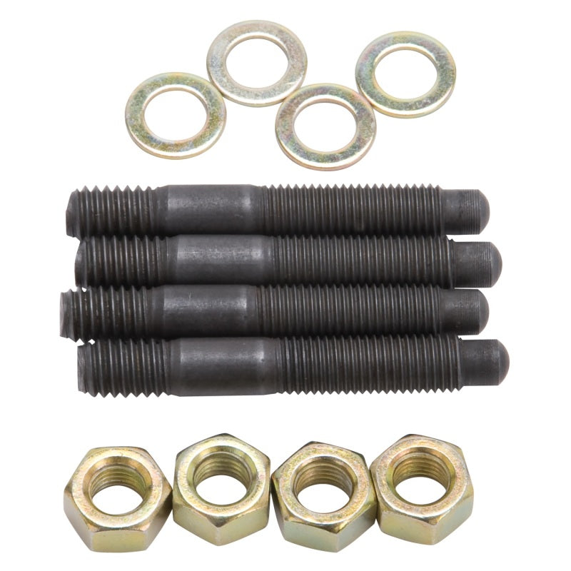 
                      
                        Edelbrock Carburetor Mounting Studs Bullet Nosed Black Oxide Gold Iridite Washers/Nuts Set of 4
                      
                    