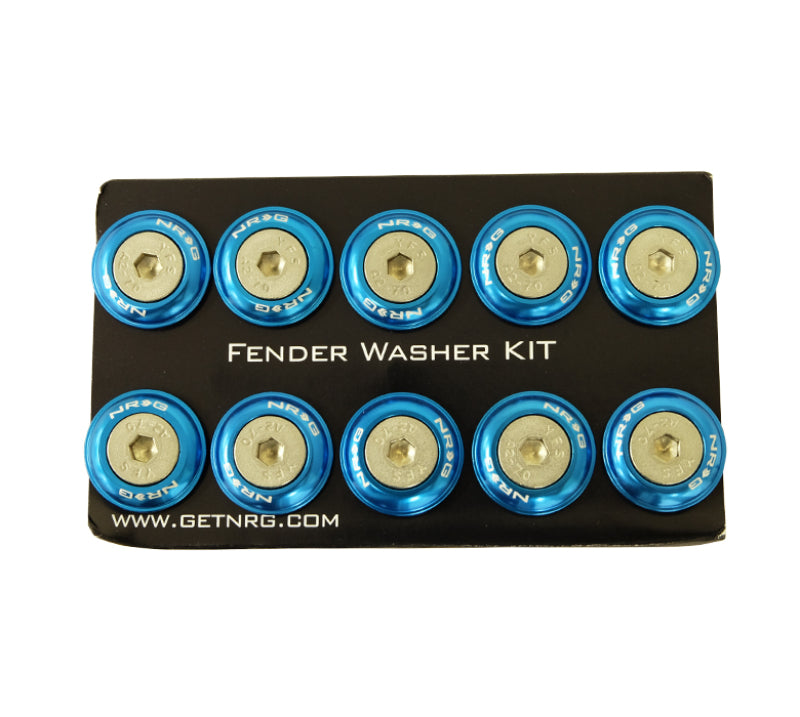 
                      
                        NRG Fender Washer Kit w/Rivets For Plastic (Blue) - Set of 10
                      
                    