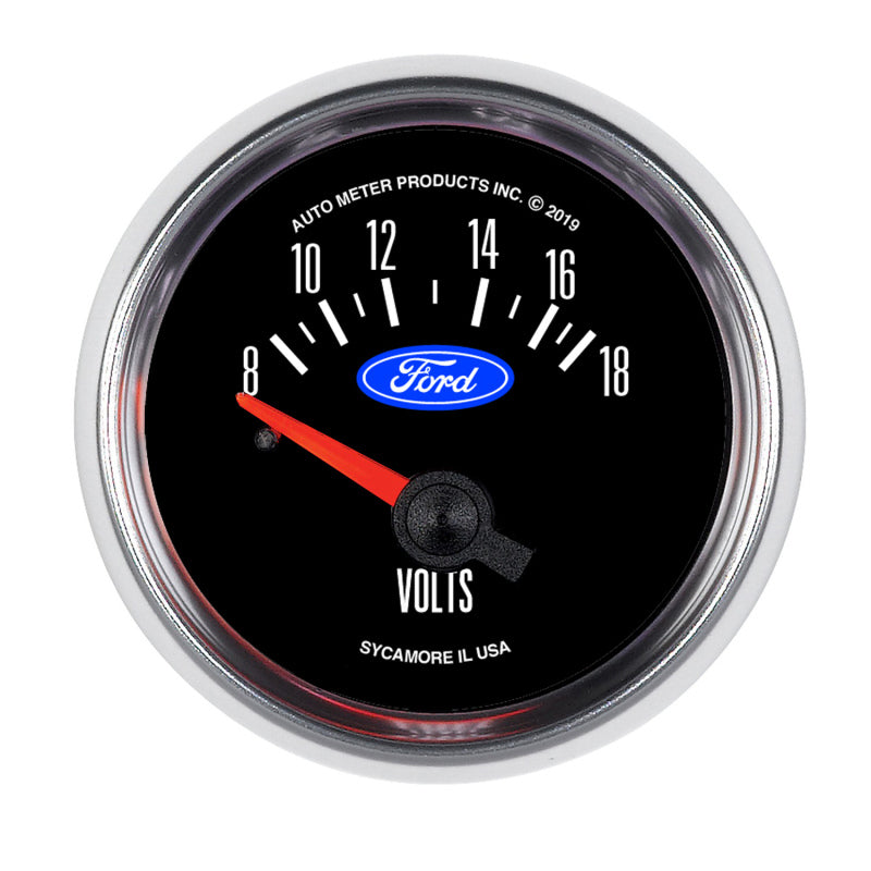 Autometer Ford 2-1/16in. 18V Electric Voltmeter Gauge