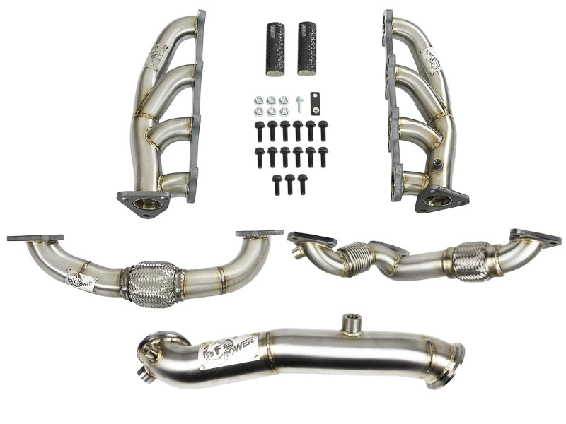 aFe Twisted Steel Headers Up-Pipes & Down-Pipe 11-15 GM Diesel Trucks V8-6.6L (td) LML