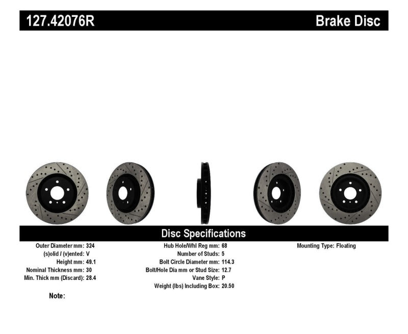 
                      
                        StopTech Slotted & Drilled Sport Brake Rotor
                      
                    