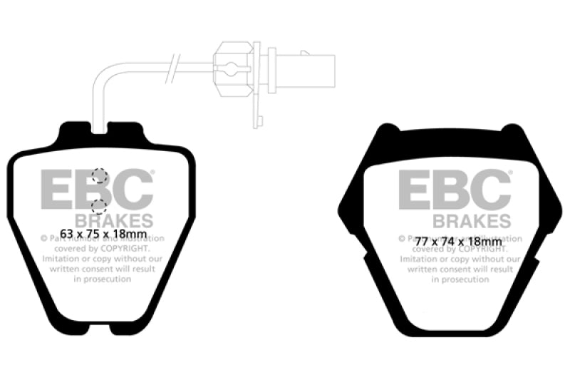 
                      
                        EBC 99-01 Audi A6 Quattro 2.7 Twin Turbo Sedan (8 Pad Set) Yellowstuff Front Brake Pads
                      
                    