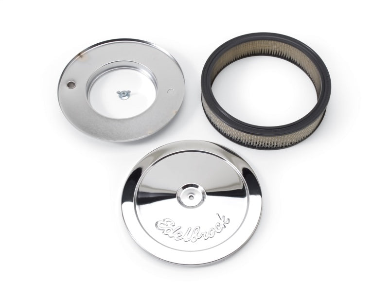 
                      
                        Edelbrock Air Cleaner Pro-Flo Series Round Steel Top Paper Element 10In Dia X 3 5In Chrome
                      
                    