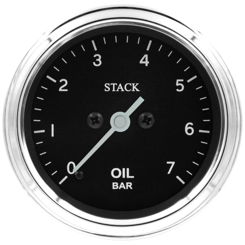 Autometer Stack 52mm 0-7 Bar M10 Male Pro Stepper Motor Oil Pressure Gauge - Classic