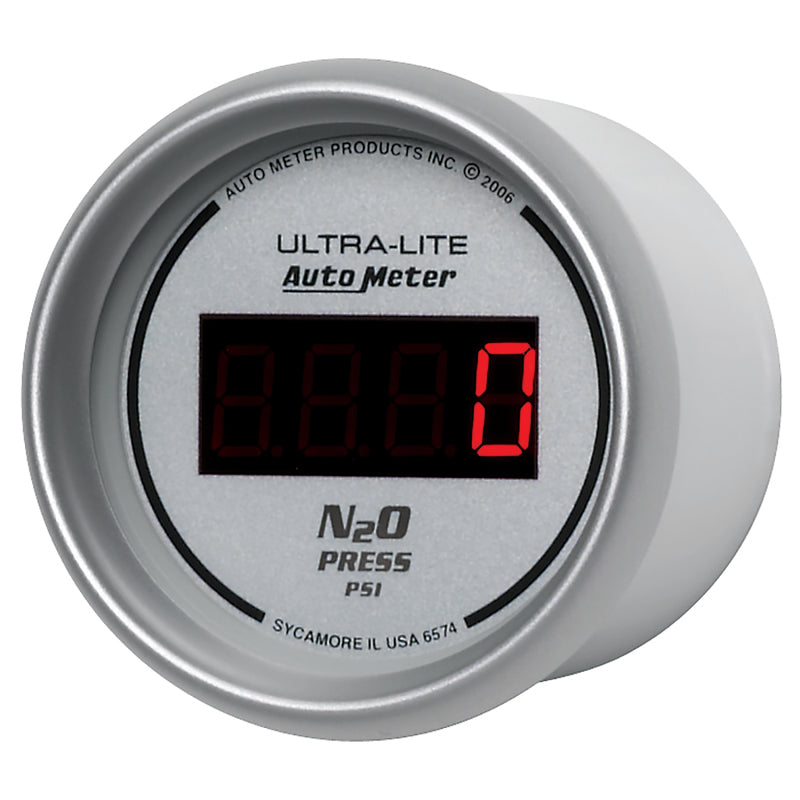 
                      
                        Autometer Ultra-Lite 2-1/16in 1600 PSI Digital Nitrous Pressure Gauge - Silver
                      
                    