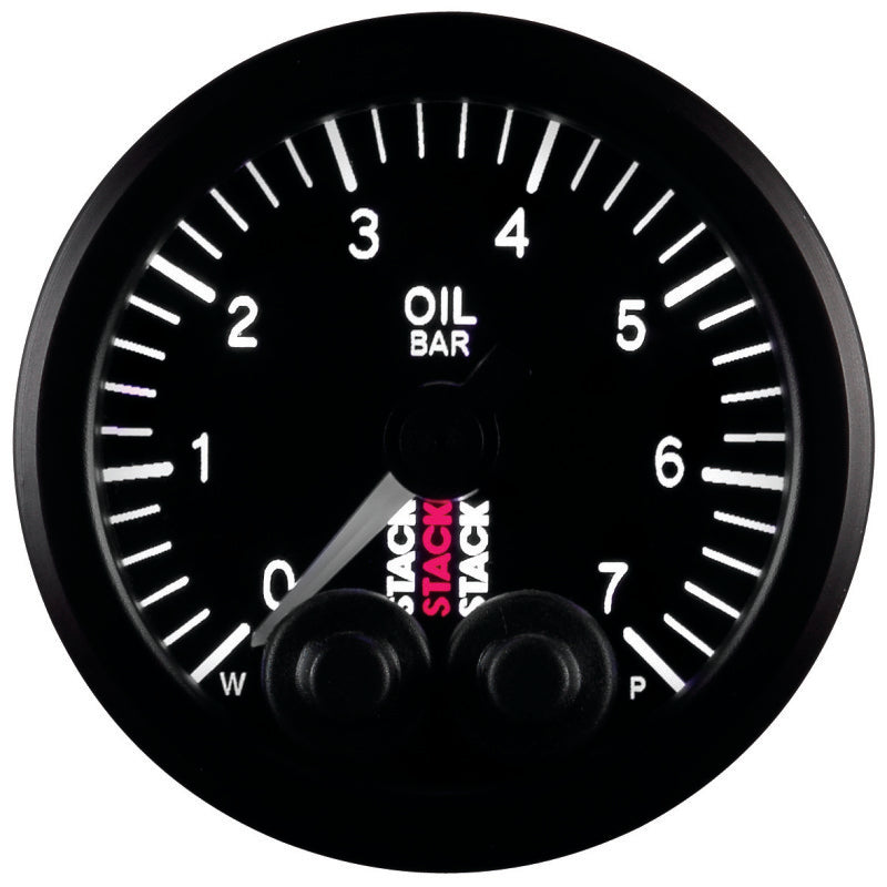 Autometer Stack 52mm 0-7 Bar M10 Male Pro-Control Oil Pressure Gauge - Black