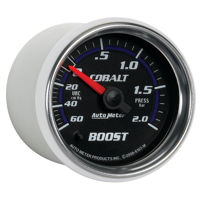 
                      
                        Autometer Cobalt 52mm 2 BAR Mechanical Boost Gauge
                      
                    