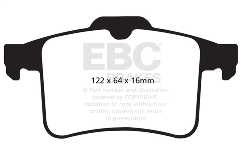 
                      
                        EBC 10-15 Jaguar XF 5.0 Supercharged (470) Yellowstuff Rear Brake Pads
                      
                    