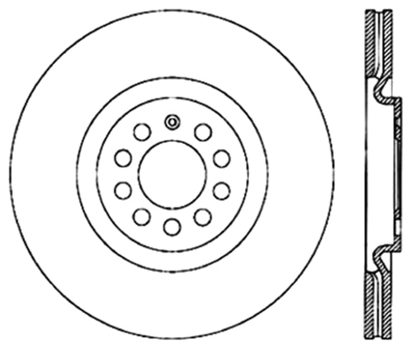 StopTech Cryo Slotted & Drilled Sport Brake Rotor - Right