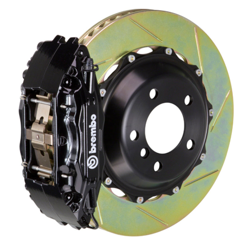 Brembo 00-02 S4/06-08 A4 Front GT BBK 4 Kolben Guss 2pc 332x32 2pc Rotor Schlitz Typ1-Schwarz