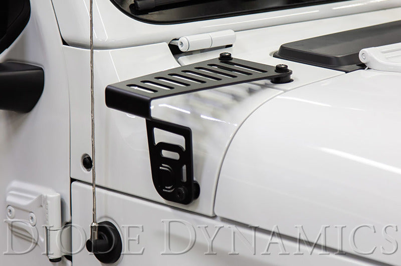 
                      
                        Diode Dynamics 18-21 Jeep JL Wrangler/Gladiator SS6 Cowl LED Bracket Kit - White Flood
                      
                    