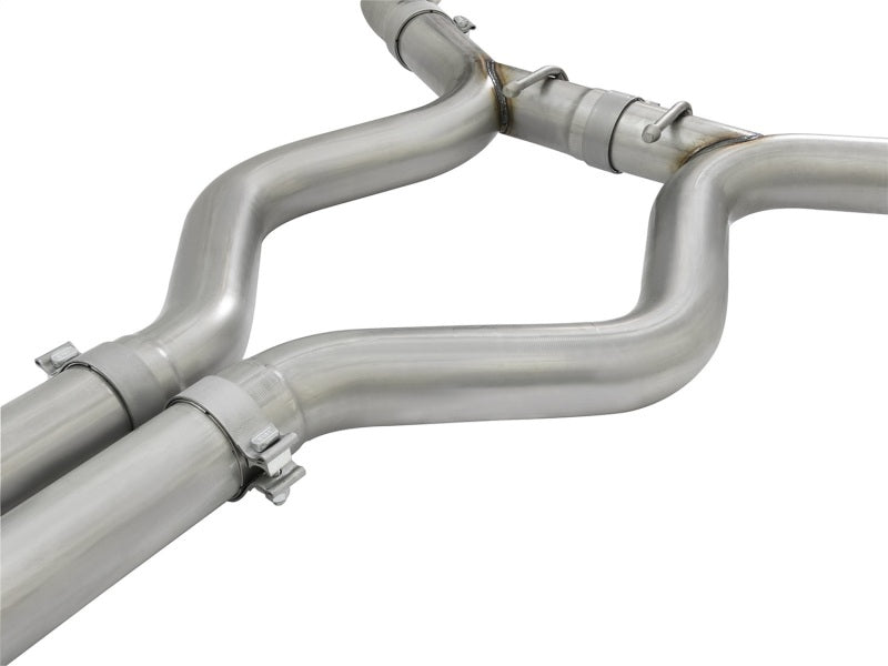 aFe MACHForce XP 3-calowe sportowe układy wydechowe Cat-Back z polerowanymi końcówkami 15-17 Ford Mustang V6/V8