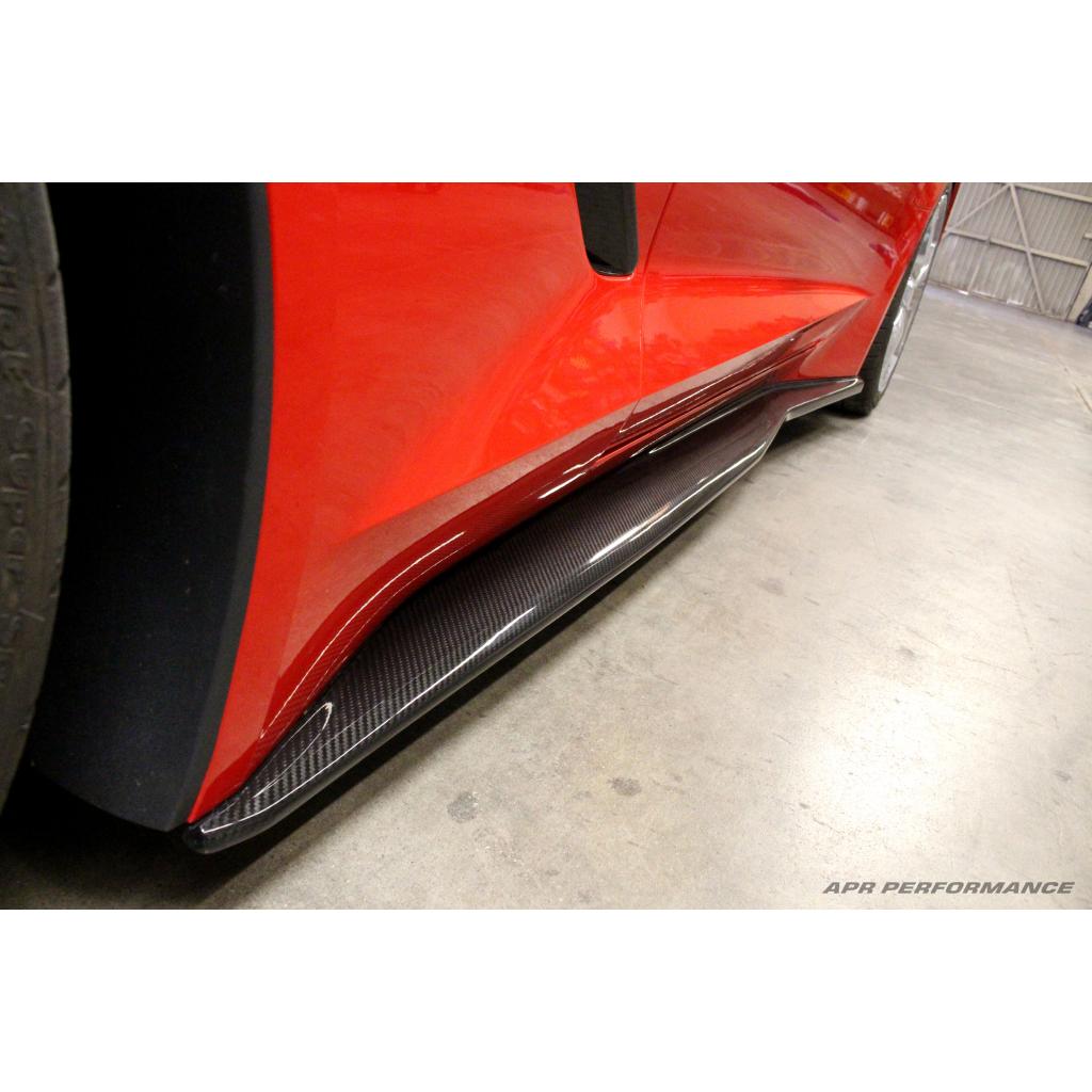 APR Performance Carbon Fiber Side Rocker Extensions/ Side Skirt - Chevrolet C7 Corvette