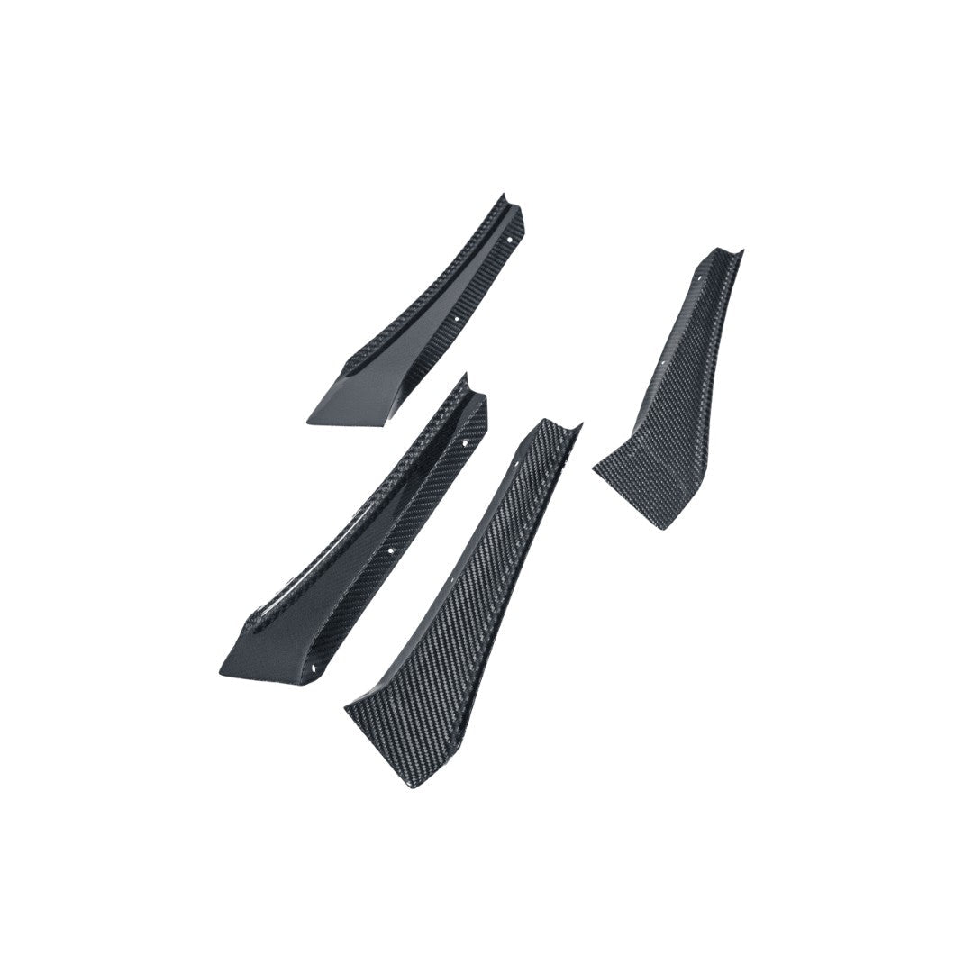 apr performance chevrolet corvette c8 z06 carbon fiber front bumper canards